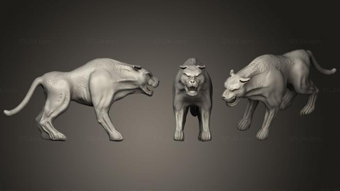 Статуэтки животных (Зверь, STKJ_1653) 3D модель для ЧПУ станка